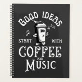 Koffie- en muziekliefhebbers positief Gezegde Planner (Voorkant)