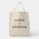 Koffie en nitraten | Editable Text for Knitters Tote Bag (Achterkant)