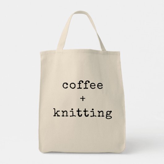 Koffie en nitraten | Editable Text for Knitters Tote Bag (Achterkant)