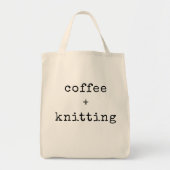 Koffie en nitraten | Editable Text for Knitters Tote Bag (Voorkant)