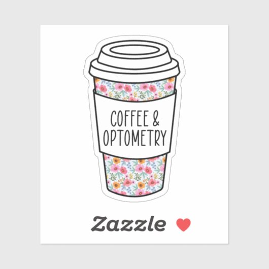 Koffie en optometrie, optometrist Gift, optometrie Sticker (Vel)