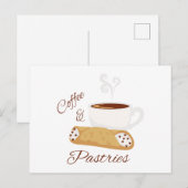 Koffie en pasta's briefkaart (Voorkant / Achterkant)