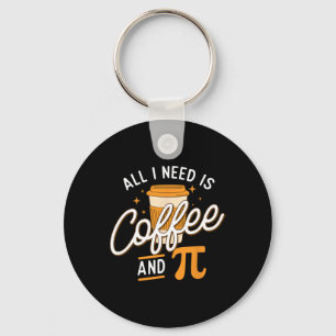 Koffie en Pi - Pi Day Wiskunde Lover Science Teach Sleutelhanger