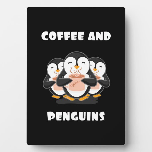 Koffie en pinguïns fotoplaat (voorkant)