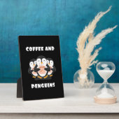 Koffie en pinguïns fotoplaat (Zijkant)