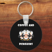 Koffie en pinguïns sleutelhanger (Voorkant)