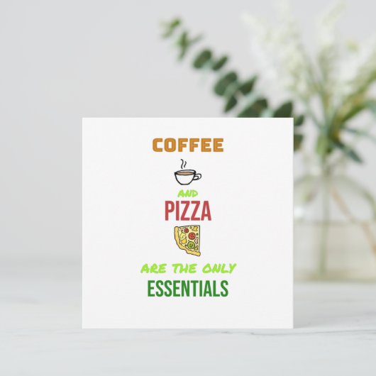 Koffie en Pizza Kaart (Staand voorkant)