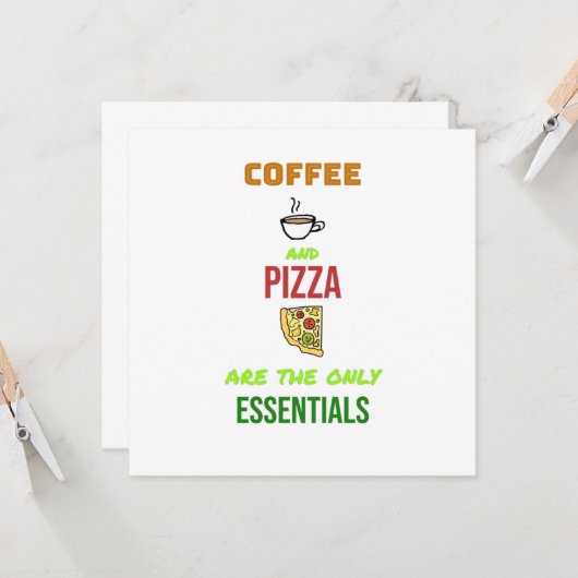 Koffie en Pizza Kaart (Voorkant / Achterkant in situ)