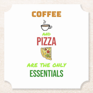 Koffie en Pizza Kartonnen Onderzetters