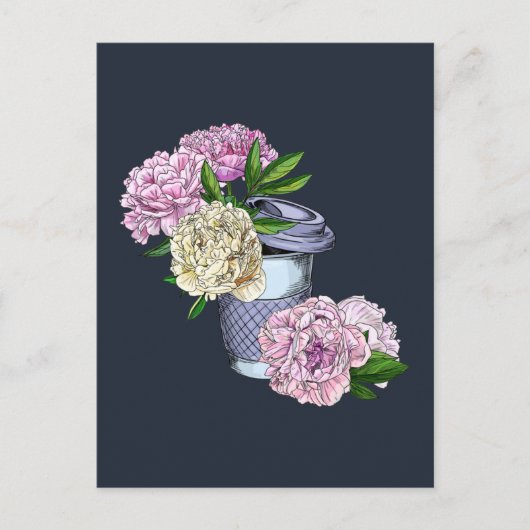 Koffie en pony's briefkaart (Voorkant)