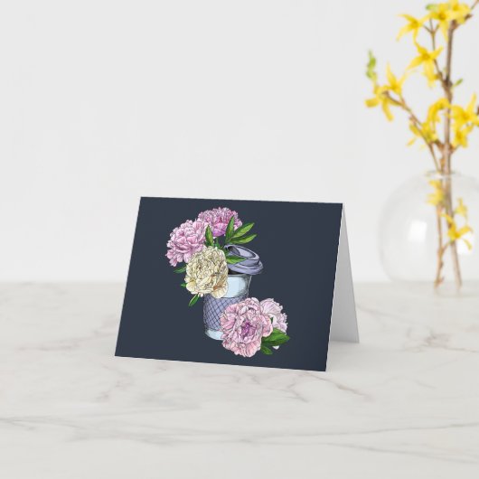 Koffie en pony's kaart (Gele Bloem)