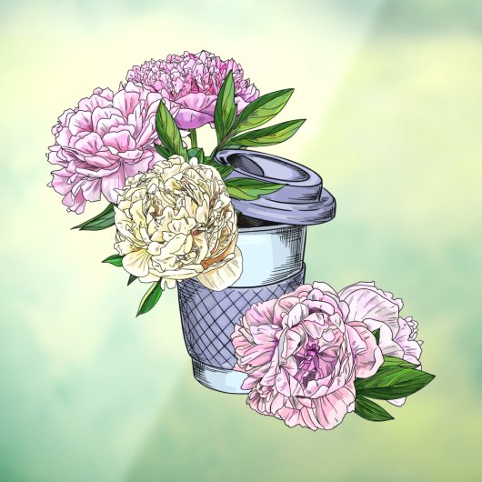 Koffie en pony's raamsticker (Vel 3)