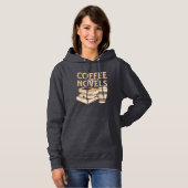 Koffie en roman Grappig  boek lezen Hoodie (Voorkant volledig)