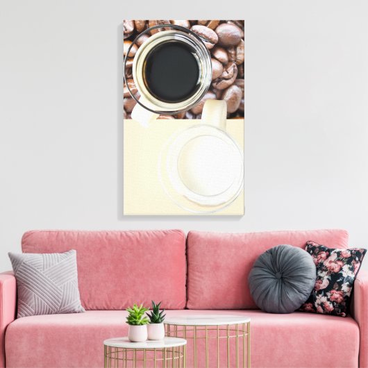 Koffie en room canvas afdruk (Insitu (Woonkamer))
