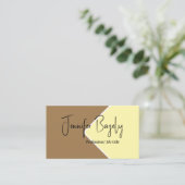 Koffie en room vet minimalistisch Visitekaartje (Staand voorkant)