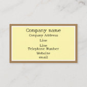 Koffie en room vet minimalistisch Visitekaartje (Achterkant)