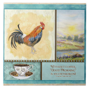 Koffie- en rooster Funny Sayings Kitchen Art Decor Tegeltje