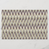 Koffie- en Sage-iKat ZigZag-patroon Briefpapier (Voorkant)