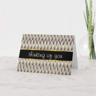 Koffie- en Sage-iKat ZigZag-patroon Kaart