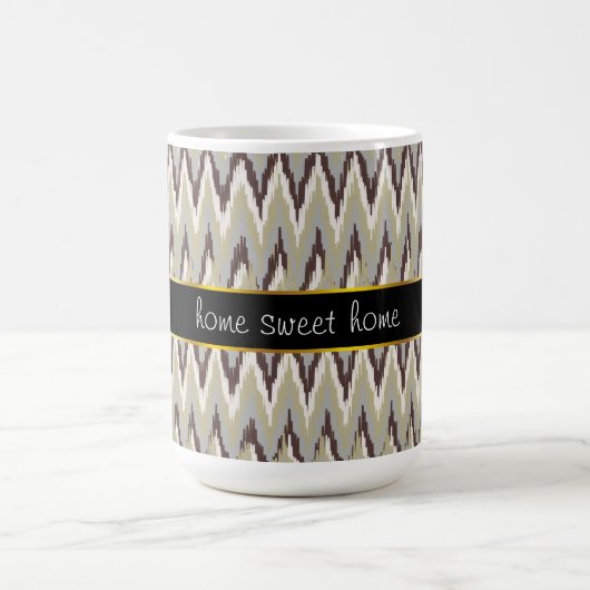 Koffie- en Sage-iKat ZigZag-patroon Koffiemok (Center)