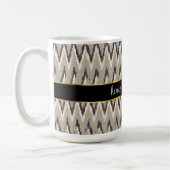 Koffie- en Sage-iKat ZigZag-patroon Koffiemok (Links)