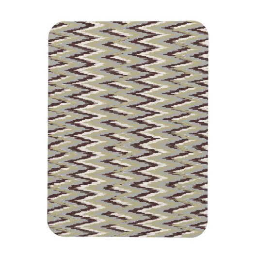 Koffie- en Sage-iKat ZigZag-patroon Magneet (Verticaal)