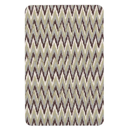Koffie- en Sage-iKat ZigZag-patroon Magneet (Verticaal)