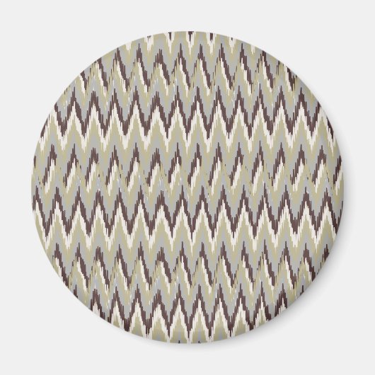Koffie- en Sage-iKat ZigZag-patroon Magneet (Voorkant)