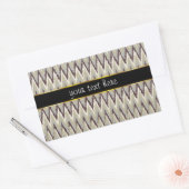 Koffie- en Sage-iKat ZigZag-patroon Rechthoekige Sticker (Envelop)