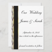 Koffie- en Sage-iKat ZigZag-patroon Save The Date (Achterkant)