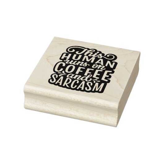 Koffie en sarcasme  rubberstempel (Stempel)