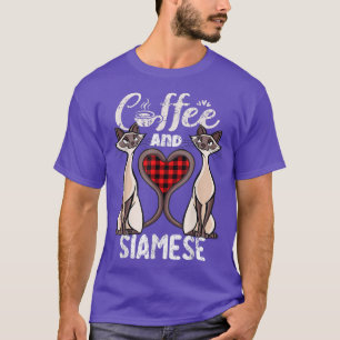 Koffie- en Siamese kat Pset Heart Kitten Cat Siam T-shirt