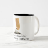 Koffie en sigaretten tweekleurige koffiemok (Voorkant rechts)