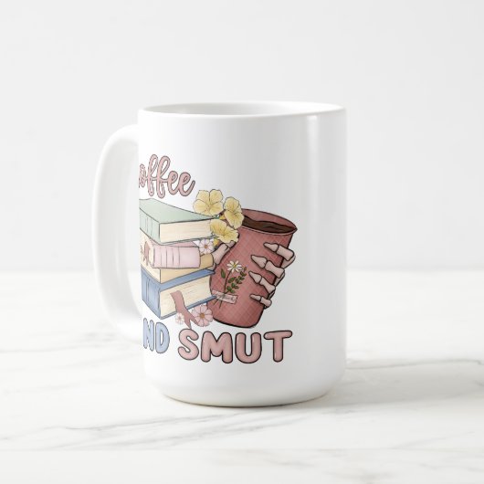 Koffie en Smut grote mok (Voorkant links)