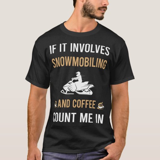 Koffie en sneeuwscooter sneeuwscooter t-shirt (Voorkant)