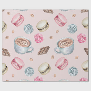 Koffie en snoep patroon cadeaupapier