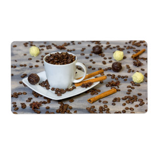 Koffie en specerijen etiket