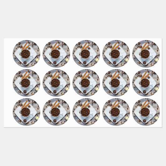 Koffie en specerijen labels (Vel)