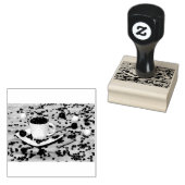 Koffie en specerijen rubberstempel (Gestempeld)