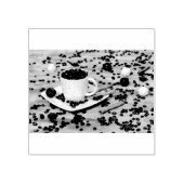 Koffie en specerijen rubberstempel (Afrduk)