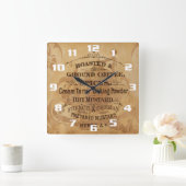 Koffie en specerijen Rustic Kitchen Vierkante Klok (Huis)