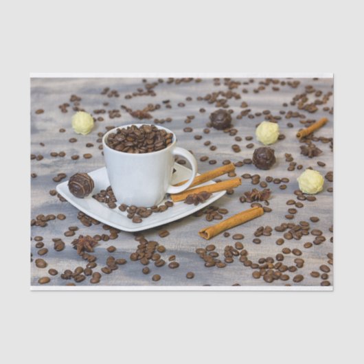 Koffie en specerijen tissuepapier (Voorkant)