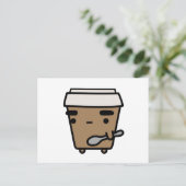 Koffie en speer briefkaart (Staand voorkant)