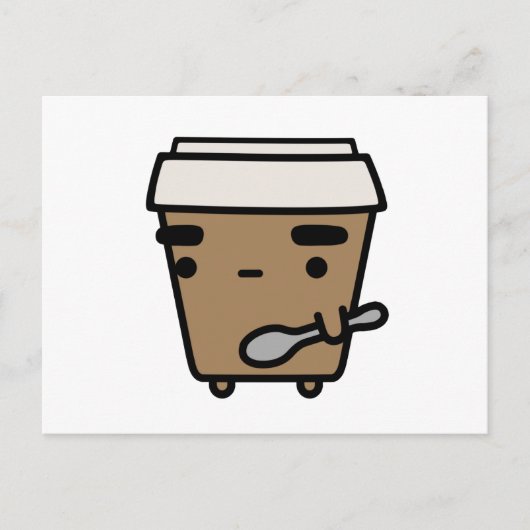 Koffie en speer briefkaart (Voorkant)