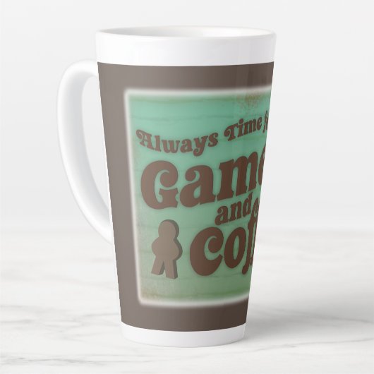 Koffie en spelletjes Tijden Leuke  Stijl Latte Mok (Linkerhoek)