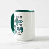 Koffie en spleet de dingen mok (Voorkant links)