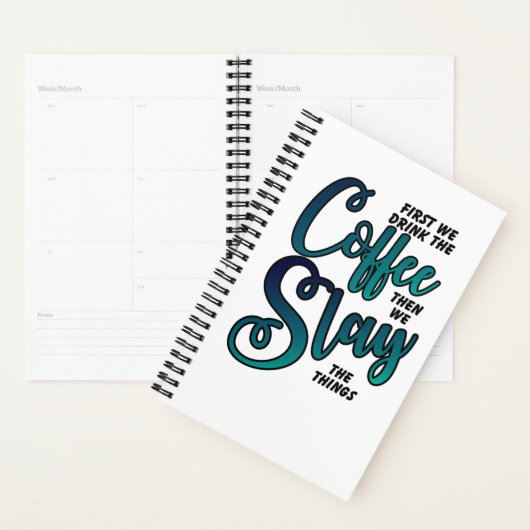 Koffie en spleet de dingen planner (Display)