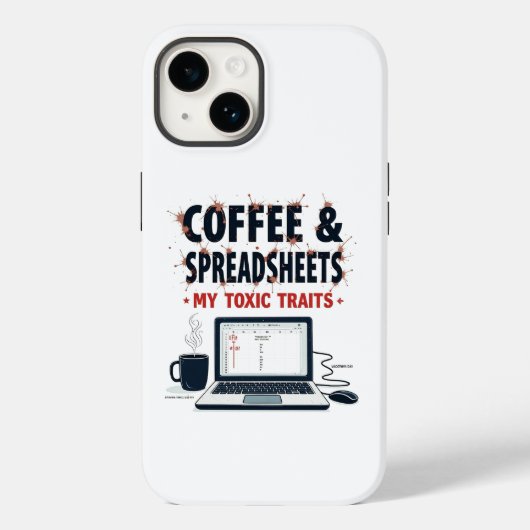 Koffie en spreadsheets: Mijn giftige eigenschappen Case-Mate iPhone Case (Achterkant)
