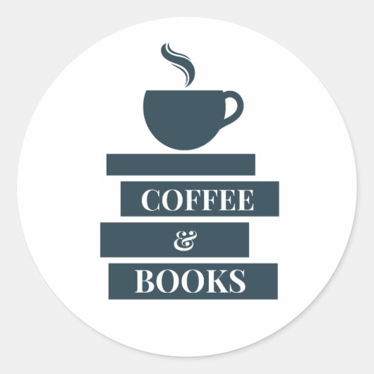 Koffie en Sticker van boeken (Voorkant)