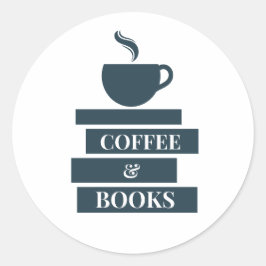 Koffie en Sticker van boeken